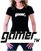 GAMER GIRLY T-SHIRT schwarz / weiss