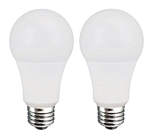 TCP New 60 Watt Equivalent 2-Pack, A19 LED Light Bulbs, Dimmable Daylight White, RLA6050D2