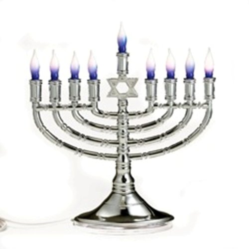Rite-Lite Judaica Deluxe Silvertone Electric Menorah