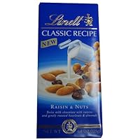 Lindt Swiss Milk Chocolate, Raisin and Nuts, 4.4oz (125g)