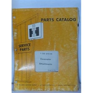 Excavator attachments parts catalog