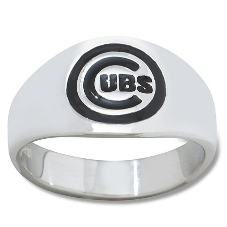 Sterling Silver Chicago Cubs Enamel Ring NEW