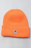 IMAGE OF Fourstar Clothing Company The Pirate Fold Beanie in Orange,Hats for Men, One Size,Orange