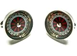 Working Roulette Wheel Gambling Cufflinks w/ Gift Box