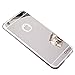 [GW USA] Luxury Mirror Phone Case Compatible for iPhone 8 Mirror Case, iPhone 7 Mirror case, Back Shock-Absorption TPU Bumper Anti-Scratch Bright Reflection Protective Case - Silver