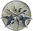 Mens "Rock Guitar Spinner" Metal Spinning Belt Buckle