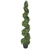 ONE 5' Pre-Potted Tea Leaf Artificial Topiary Outdoor Indoor Tree
