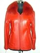 Butter Lambskin Leather Zip Jacket w/Detachable Fox Collar