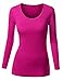 Thanth Womens Long Sleelve Scoop Neck Basic Pocket Knit Top