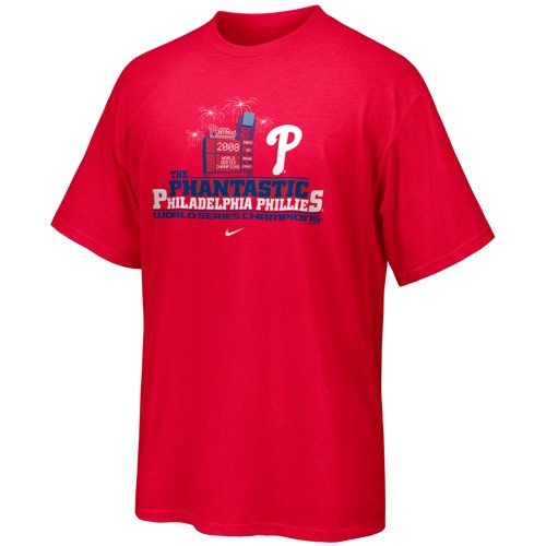 Buy Nike Philadelphia Phillies 2008 World Series Champions Red Celebration T-shirt by Nike