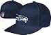 Seattle Seahawks 2009 Navy Fitted Sideline Flat Brim Hat