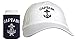 Funny Sailing Embroidered Captain Hat Embroidered Cap and Funny Beer Coolie Can Cooler Gift Set Bundle White