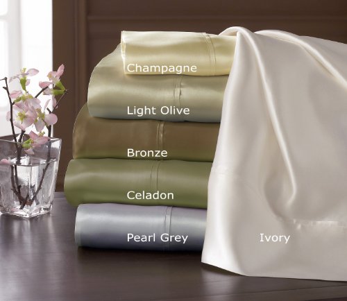Silk Charmeuse Sheet Set - Ivory - Queen set On Sale