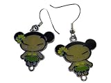 Pucca Green Hawaiian Girl Dangle Earrings-Pucca Earring Set (1 pair)
