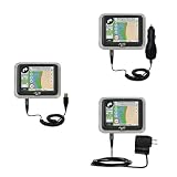 Deluxe Kit for the Mio Technology DigiWalker C250 includes a USB cable with Car and Wall Charger - Gomadic Brand w/ TipExchange Technology