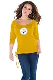 Pittsburgh Steelers Women's Fashion Stitch Team Top - by Alyssa Milano