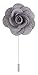 Men's Lapel Flower Pin Handmade Boutonniere for Suit - Begonia (Grey)