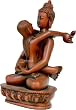 Buddha Shakti Marriage of Enlightenment Statue, Tantric Red - Small