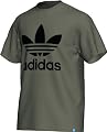 adidas Men's Trefoil Tee, Loam, Black, Large