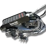 24 Channel Snake Cable - 50 Feet Long - 24 XLR Sends, 8 Channel 1/4