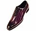 Bolano Mens Exotic Faux Eel Print Oxford Dress Shoe in Purple and Black: Style Brayden Purple-049