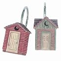 Expressions Linda Spivey Outhouse Set of 12 Shower Hooks