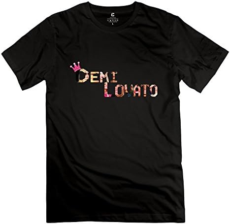 Fire-Dog Men's Demi Lovato Logo 100% Cotton T-shirt Size M Black