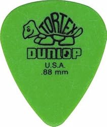 Dunlop Standard Tortex Picks, 12 Pack, Green, .88mm