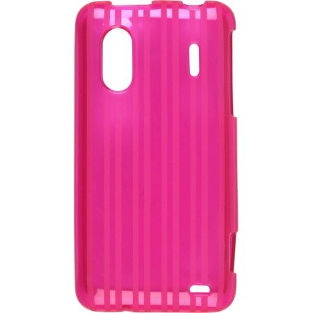 Wireless Solutions 328214 Pink Raised Stripes TPU Dura-Gel Skin Case for HTC EVO Design 4G