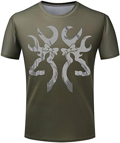 YIZIMI Browning logo Ultimate Poly Cotton Short Sleeve Brow Men T-Shirt