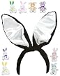 New Sexy Bunny Ears Black White Adult Playboy Costume