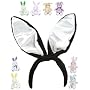 New Sexy Bunny Ears Black White Adult Playboy Costume