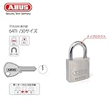 ABUS 南京錠 TITALIUM-64TI 30サイズ キー3本付属 世界で認められているABUS社製 軽くて強い、独自開発の新素材タイタリウム 門扉 ポスト 下駄箱 ロッカー カバン おすすめ ア