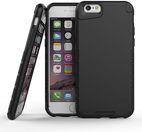 iPhone 6 6s Armor Case,X-Master® [Shock Absorption] [Minimalism Series] 2in1 Hard PC Cover with Soft TPU Case Hybrid Defender Shockproof Protective for iPhone 6/6s 4.7 inch (Black)