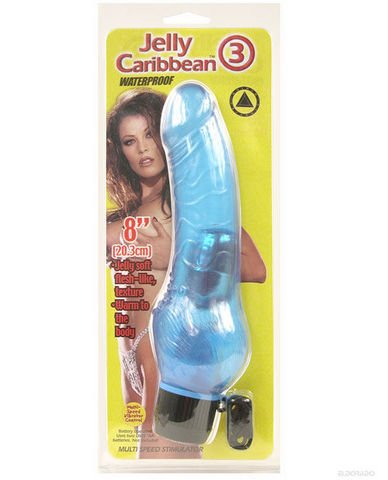 Wireless Vibrating Jelly Caribbean #3 Waterproof Vibe - Blue