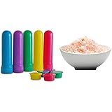 Nasal Inhaler Tubes (5) Filled with Himalayan Pink Salt, Treat Breathing Problems Naturally