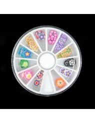 Beauty: Q-version 3d Mix Fimo Polymer Clay Flowers Series Slices Nail Art Nail Tips Decoration - DHB