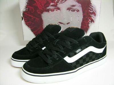 Vans Bucky Lasek 4 Black/Grey/Checkboard Suede Men's Skate Walking Shoes