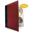 Bellagio Italia CD/DVD Storage Binders (6 Pack Burgundy)