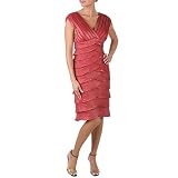 Adrianna Papell Shutter Pleat Hammered Satin Dress