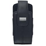 BlackBerry Lambskin Leather Swivel Holster for BlackBerry 8100, 8110, 8120, 8130 (Pitch Black)