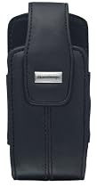 BlackBerry 8100 Series Lambskin Leather Swivel Holster, Pitch Black for 8100, 8110, 8120, and 8130