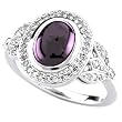 14K Two-Tone Gold Amethyst and Diamond Ring