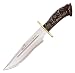 Muela Podenquero 15.75-Inch Fixed Blade Knife with Hand Carved Deer on Crown Stag Handle