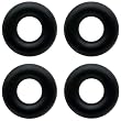 8 Gauge Black Rubber O-Ring 4-Pack
