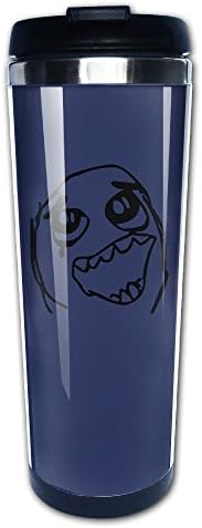 Happy Rage Face Meme 304+ABS Stainless Steel Travel Tumbler Coffee Mug (400ml)