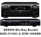 Denon AVR-3310CI 7.1-Channel Multi-Zone Home Theater Receiver  DVD-1800BD Blu-ray DVD/CD Player Bundle