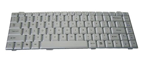 Laptop Keyboard for Gateway M300 M520 M6000 M-6000 MX6900 MX7000 7000 NX550 Series, eMachines M200 M320 M520 M2000 M5000 M6400 M6800 Series (Silver)