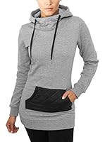 Urban Classics Sudadera con Capucha (Gris / Negro)