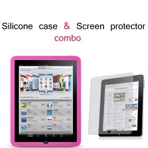 Silicone Skin Case w/ Screen Protector Combo 